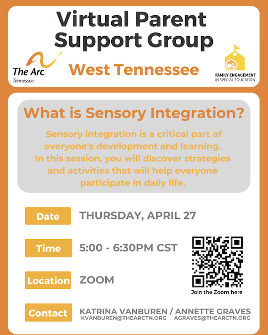 West TN Parent Support Group: What is Sensory Integration