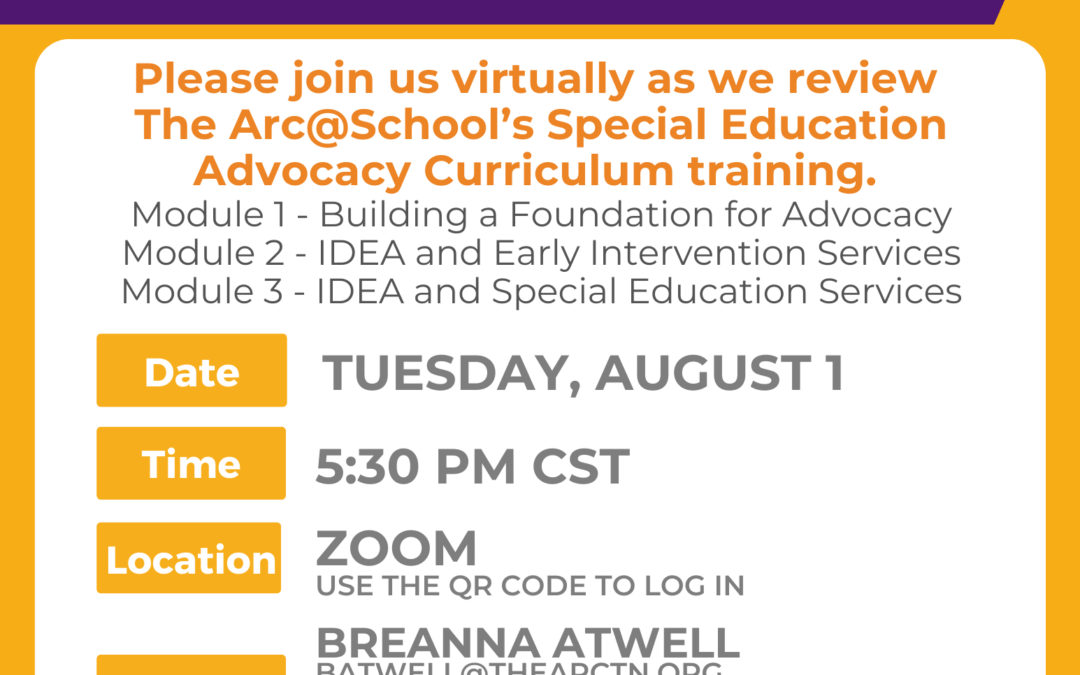 The Arc@School Special Education Advocacy Training Review Session #1