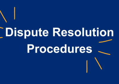 Dispute Resolution Procedures