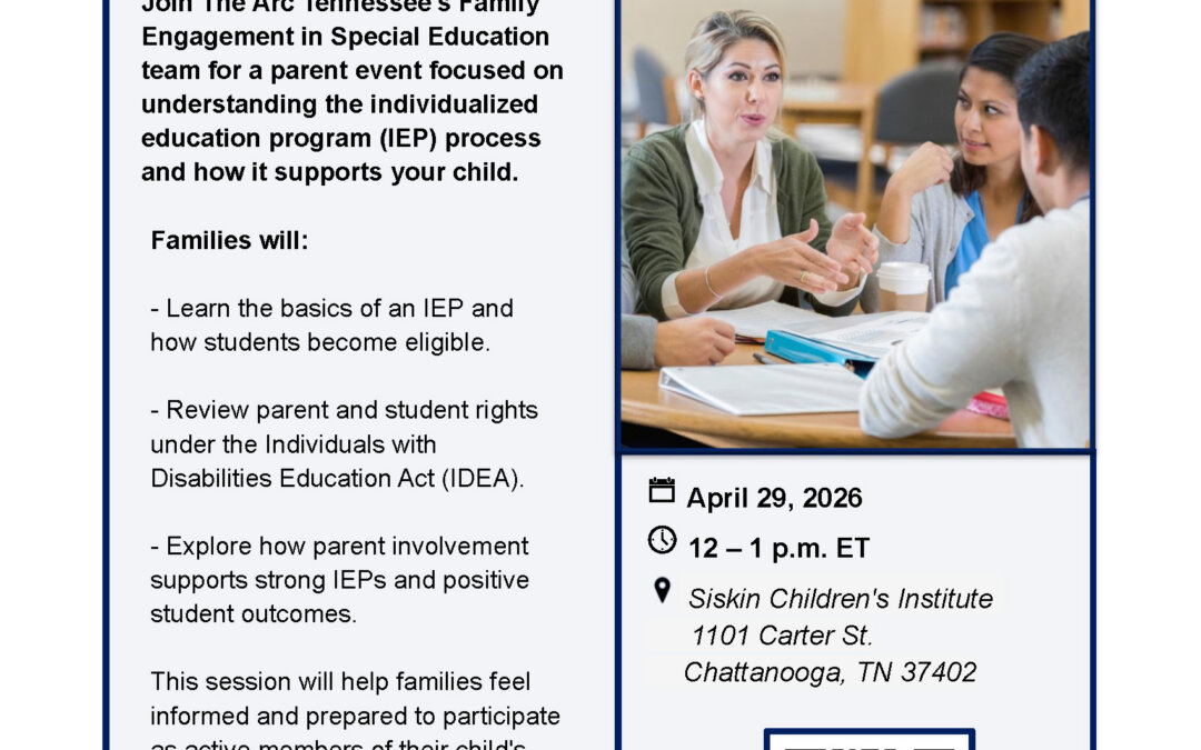 Southeast Tennessee – Overview of the Individualized Education Program (IEP) for Families