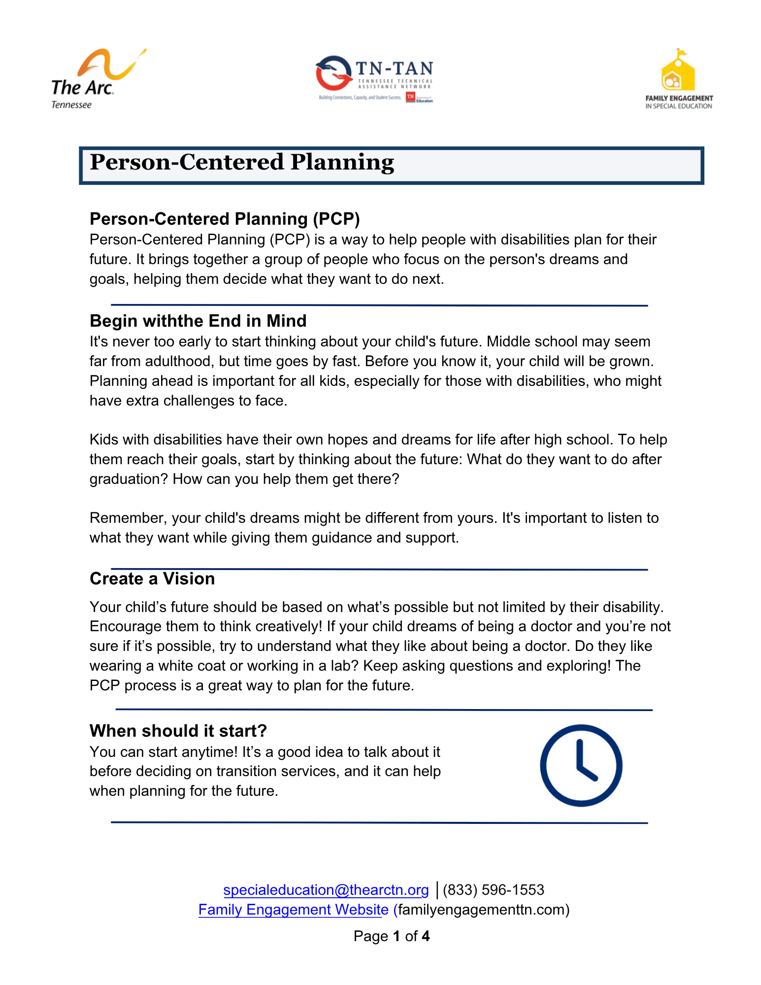 Download the ADA accessible version of the PDF titled Person-Centered Planning.